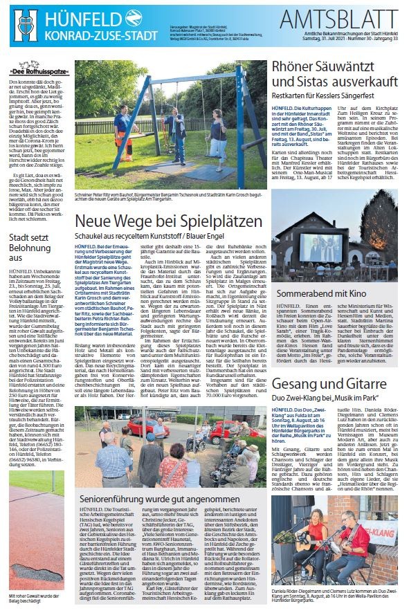 Amtsblatt vom 31.  Juli 2021